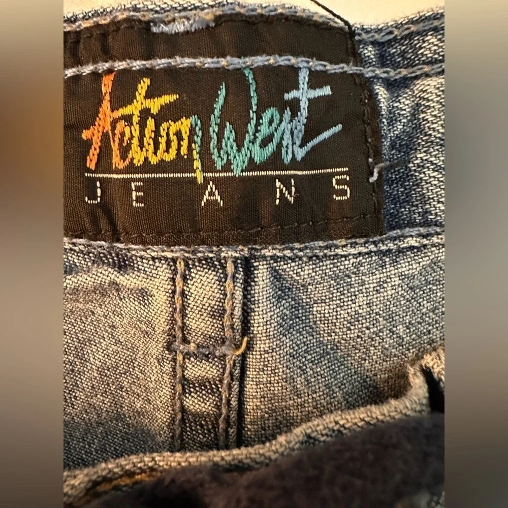 Vintage Action West Cargo Denim Blue Jeans